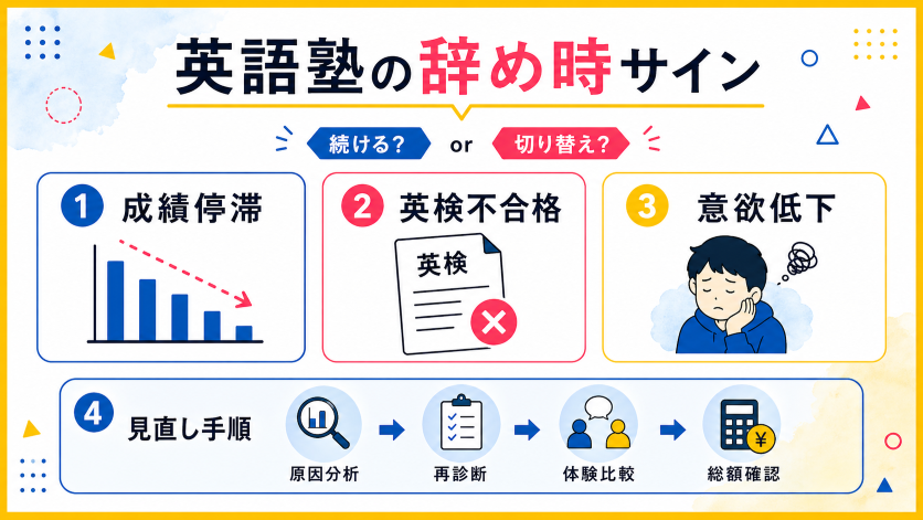 英語塾の選び方：通塾後の費用対効果と切り替えを判断する辞め時サイン