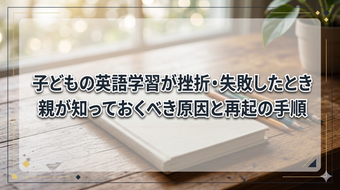 子どもの英語学習が挫折・失敗したとき親が知っておくべき原因と再起の手順