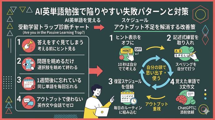 AI英単語勉強で陥りやすい失敗パターンと対策