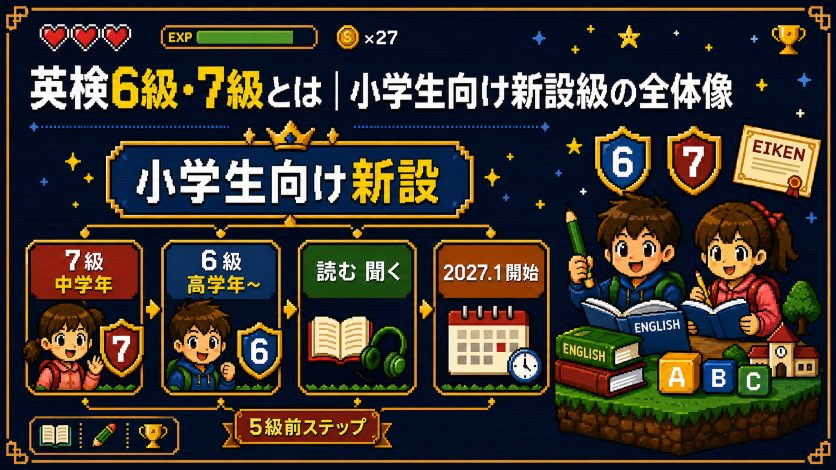英検6級・7級とは｜小学生向け新設級の全体像