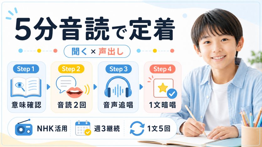 中学生の英語基礎を定着させる音読・リスニングの実践法