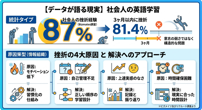 英語学習方法を選ぶ前に知るべき「挫折の構造」
