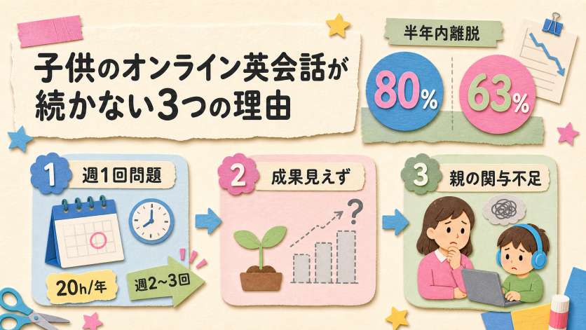 子供のオンライン英会話が「続かない」3つの構造的理由