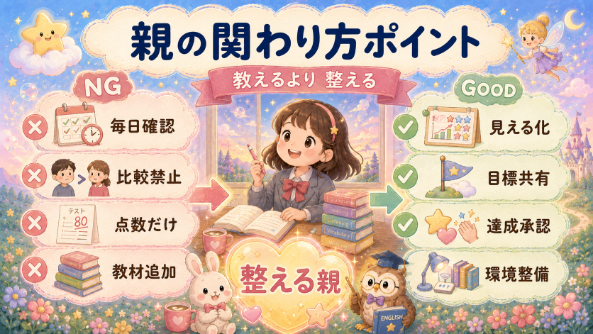 親ができる中学生の英語先取りサポートと関わり方のポイント