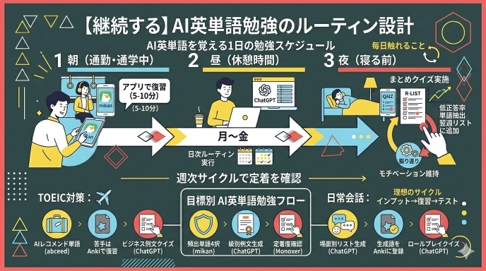 【継続する】AI英単語勉強のルーティン設計