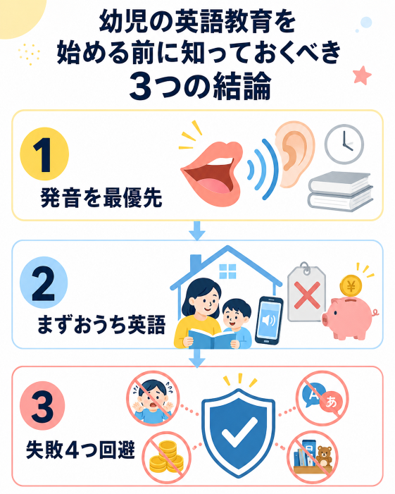 幼児の英語教育を始める前に知っておくべき3つの結論